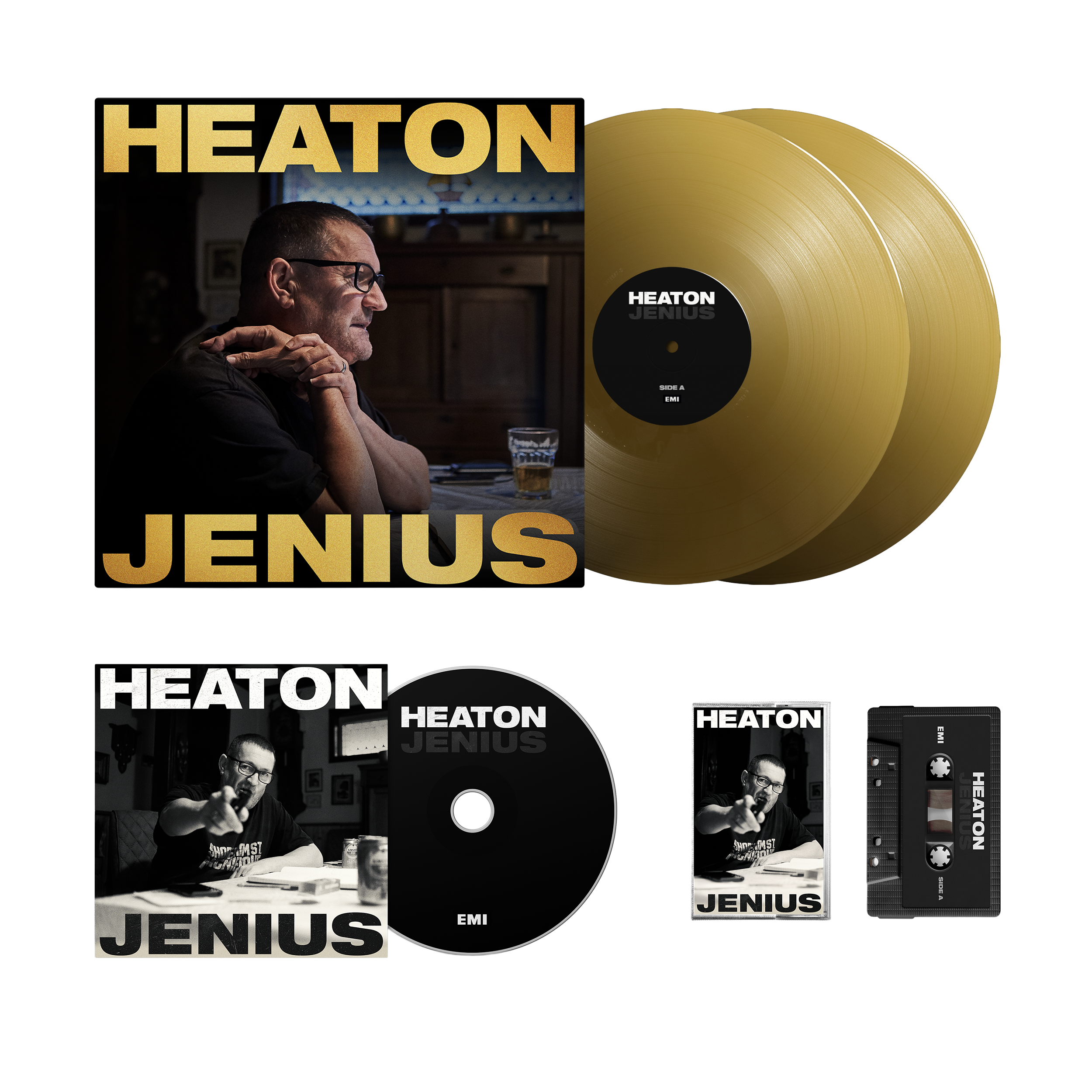 Exclusive Gold Vinyl, CD + Cassette